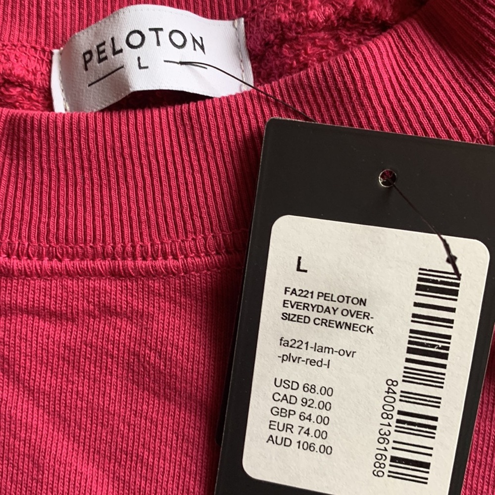 Peloton Everyday Oversized Sweatshirt, size L - Picture 3 of 3